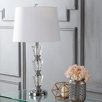 Layla 27" Crystal LED Table Lamp - JONATHAN Y